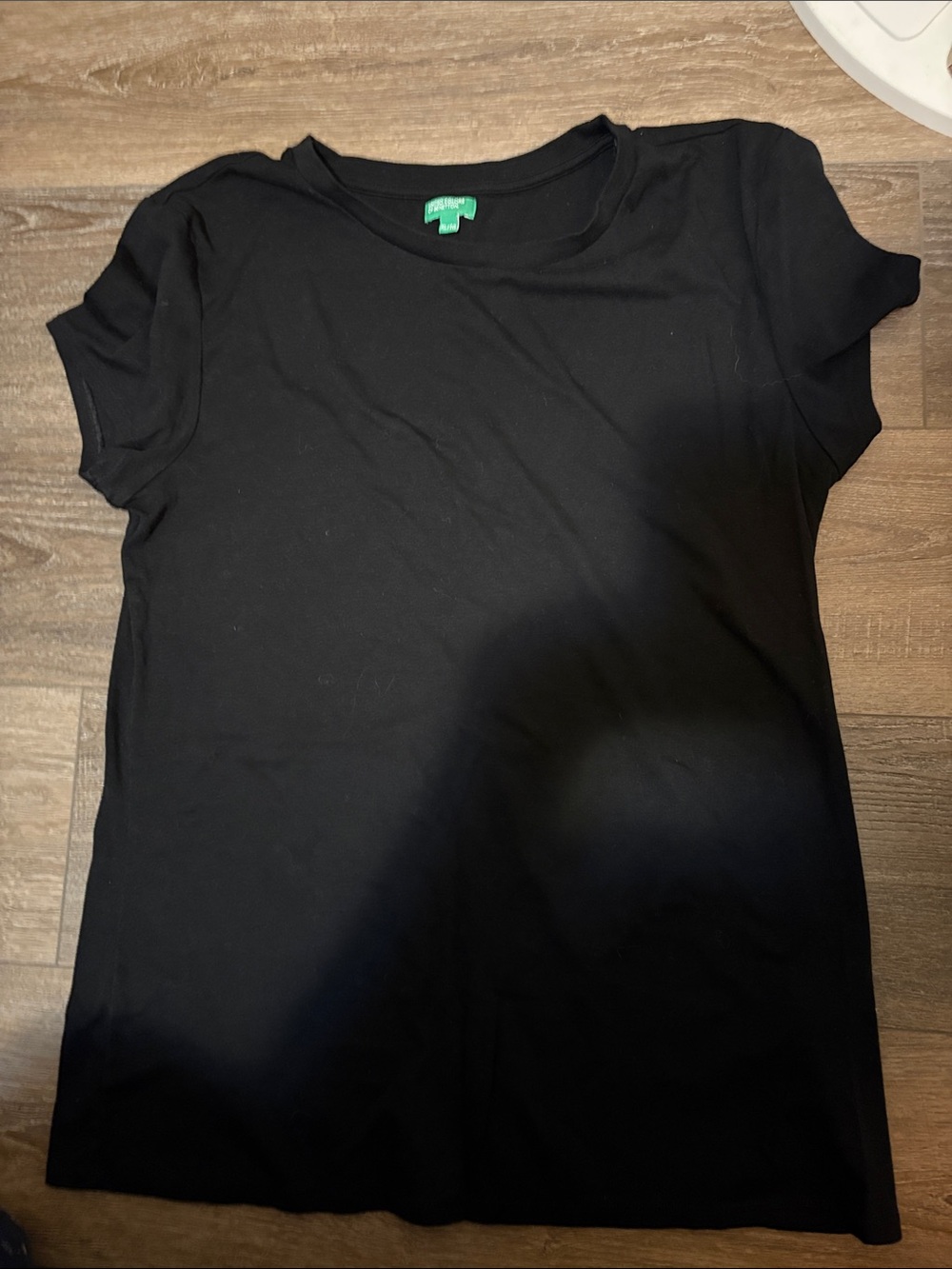 United Colors Of Benetton Black Short Sleeve Crewneck Tee